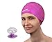 SealBuddy Silicone Swim Cap, Nose Clip and Ear Plugs Combo Set (Pink)