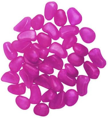 New Purple 100Pcs Glow In The Dark Stones Pebbles Rock For Aquarium Fish Tank Garden D?cor Set043