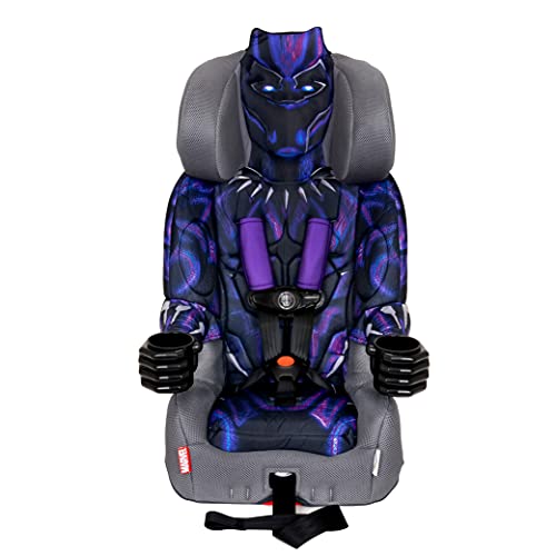 KidsEmbrace Marvel Black Panther 2-in-1 Forward-Facing Car Seat Latch | 5-Point Harness 26.5-65lbs converts to Belt-Positioning Booster 40-100lbs | Adjustable
