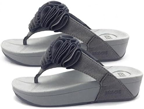 Womens Grey Toning FLIP Flops Ladies Low High Wedge Heel Sandals