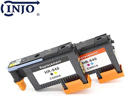 INJO 940 Printhead Replacement for Hp 940 Printhead C4900A C4901A For HP Officejet Pro 8000 8500 8500A 8500A Plus 8500A Premium (Cyan/Magenta/Black/Yellow C4900A and C4901