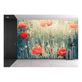 Abstract Floral Background in Vintage Style with Soft Selective Focus - Removable Wall Mural | Self-Adhesive Large Wallpaper - 66x96 inches