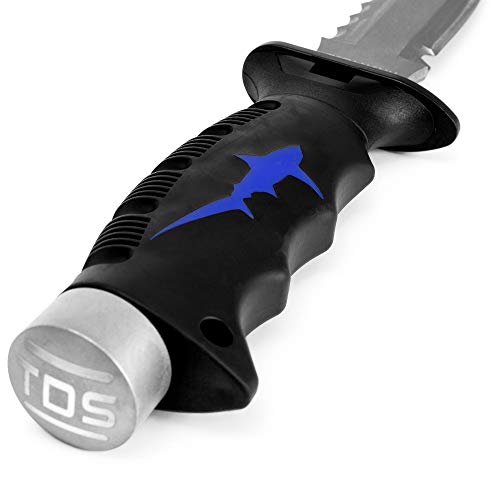 5” Titanium Dive Knife with Leg Strap and Sheath Premium Diving