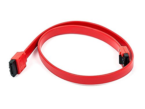 Monoprice 108784 18-Inch SATA 6Gbps Cable with Locking Latch, Red