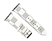 Apple Watch Band Leather iWatch Strap 38mm,Sport Leisure Style iWatch Band Lattice Apple Watch Band,3 Colors for Apple Watch Series 3 2 1 + Connector Metal Classic Buckle (White, 38mm)