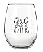 3 Sheets Novelties Corks Are For Quitters Funny Wine Glass 15 oz. Funny Gift, Christmas Gift, Stemless Wine Glass