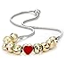 Expression Jewelry Emoticon Charms Necklace - 18K Gold Plated with 10 Pieces of Interchangeable Enamel Smile Faces #6