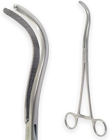 Pean Artery forceps Hemostate double curved Surgical Instruments Prestige, PTL (TM) (22 cm) by Prestige Tools