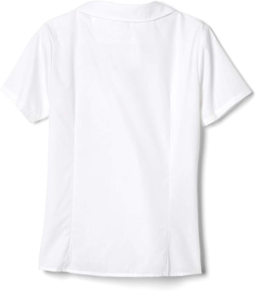 French Toast Girls' Short Sleeve Peter Pan Collar Blouse: Clothing