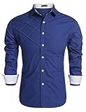 COOFANDY Men's Fashion Slim Fit Button Down Shirts Long Sleeve Casual Shirt