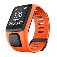 certainPL Sport Watch Bands for TomTom Adventurer, 22mm Silicone Wristband Replacement Band Strap for TomTom Adventurer/Golfer 2/Runner 2/Runner 3/Spark/Spark3 (Orange)