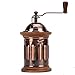 3E Home Manual Canister Stainless steel Burr Coffee Mill Grinder, Stainless Steel Top, and Antique Copper Body