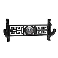 Xlby 1-Tier Sword Holder Wall Mount Samurai Sword Holder Hanger Display Wall Mount Samurai Sword Katana Tai Chi Pattern