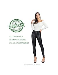 Leggings de dama de MCEDAR, de piel sintética de cintura alta y malla, para hacer deporte y yoga