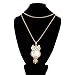 Jovana Retro Big Eye Owl Pendant Design Necklace(Gold)