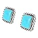 Turquoise Earrings 925 Sterling Silver & Genuine Turquoise (Select Style) (Cushion Posts)