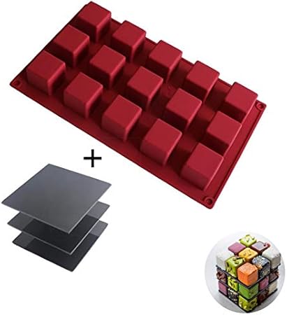 Rouge Zuolan Silicone Magic Cube Cake Mousse Gateau Moule 15 Holes Moules A Gateaux Moules A Chocolat Bonbons Gelee Moules A Bonbons Et Chocolat Cuisine Maison Zwembaddebeemd Nl