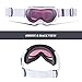 OutdoorMaster Kids Ski Goggles, Snow Goggles for Boys & Girls with 100% UV Protection (White Frame + VLT 45% Wine Red Lens with REVO Silver)