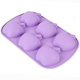 Always Your Chef 6-Cavity Silicone Baking Cake Cups, Candy Molds & Chocolates Molds & Ice Cube Trays, Apple Shaped, Random Color