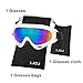 Ski Goggles Snowboard Adjustable UV Protective Motorcycle Goggles Outdoor Tactical Glasses Dust-proof Protective Combat Goggles Military Sunglasses Outdoor Activities Protective Glasses White Goggle