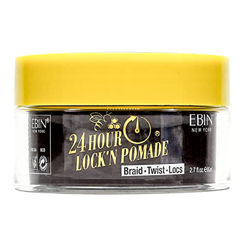 EBIN NEW YORK LOCK'N POMADE Braid Formula, Honey & Bee’s, 2.7 Oz Great for Braiding, Twisting