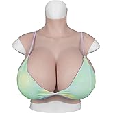 YRZGSAWJ Crossdresser breasts Huge Z Cup S Cup Silicone Breastplate Breast Forms Boobs for Crossdresser Drag Queen