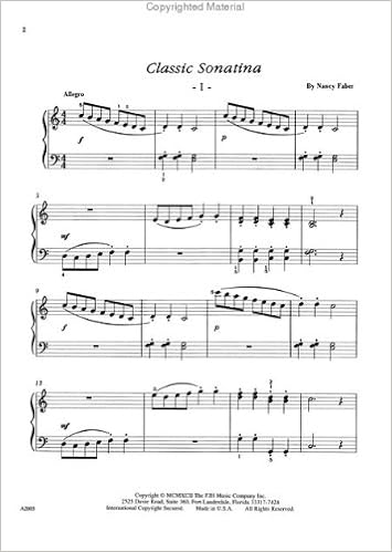Classic Sonatina Piano Nancy Faber 9781616778040 Amazon Com Books