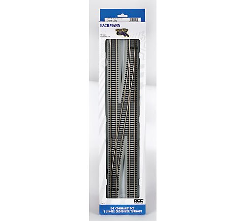 Bachmann Trains E-Z Command Digital Command Control #6 Single Crossover Turnout - Right