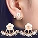 Zhiwen Cute Daisy Flower Crystal Stud Fashion Flower Earrings For Women by Zhiwen