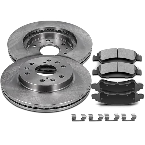 SCITOO Front Brake Kits 55097 Brake Rotors & D1363-8472 Brake Pads Fit For Cadi…