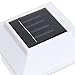 4 Pack Solar Power Square Outdoor Post Cap Lights for 4x4 PVC Posts by GreenLighting (White)