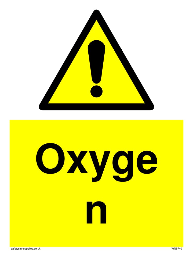 Pack of five - Oxygen Sign - 150x200mm - A5P