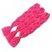 Lisshow Braiding Hair 24inch 100g Synthetic Jumbo Braids Hair Extensions High Temperature Fiber 3Piece/Lot (Hot Pink)