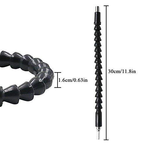 3 Pack Drill Bit Extension, 11.8 inch Flexible Screwdriver Power Soft Shaft Set With Screw Bits Holder, Magnetic Hexagon Flex Drive Tip For Computer Chassis, Electrical Cabinets, Furniture - Thumbnail 7