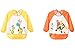 Leyaron 2 Pack Unisex Infant Toddler Baby Waterproof Sleeved Bib, 6 Months-3 Years, Orange Monkey and Yellow Giraffe