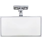 United Pacific 70803 Chrome Plated Rectangular Aluminum Interior Rear View Mirror w/Screw-On Mount, Easy Installation, Adjustable Mirror Base &ndash; ONE Mirror