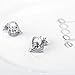 Sterling Silver White Cubic Zirconia Love Heart Stud Earrings For Girls