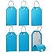 Shacke Mini Luggage Tag with Full Privacy Cover and Stainless Steel Loop (6pk, Aqua Teal)