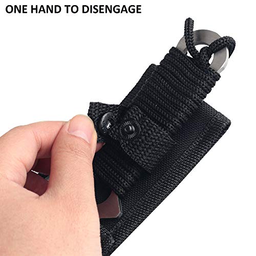 AiGear Dive Knife For Scuba Diving With Leg Strap Sheath Stainless Steel Blade Knife With Nylon