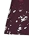 Lotusmile Tunics for Women, Womens Printed V Neck Short Sleeve Blouse Spring Comfy Flattering Flowy Top L Wine