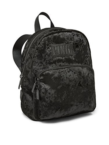 Victoria's Secret PINK Mini Velvet Campus Backpack, Black