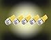 Zone Tech SMD Yellow Amber LED Light Bulbs - 5-Piece Premium Quality T10 194,168,2825 SMD Yellow Amber Super Bright Car Light LED Lamp Bulb