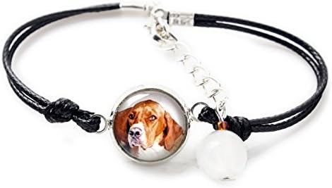英語のポインタ ブレスレットを愛する人犬 写真ジュエリー ハンドメイド Issltd Kz