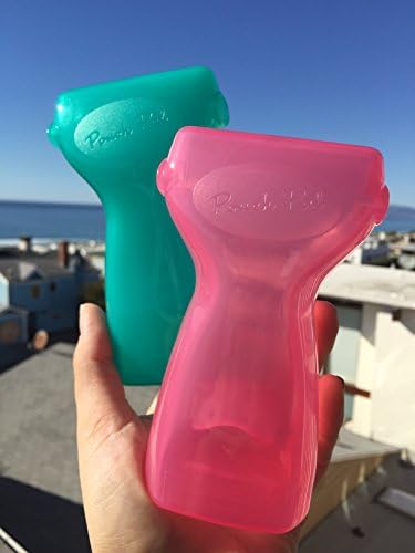 Pouch Pal - The No-Squeeze Food Pouch Feeder (Turquoise &amp; Bubblegum) 2-Pack