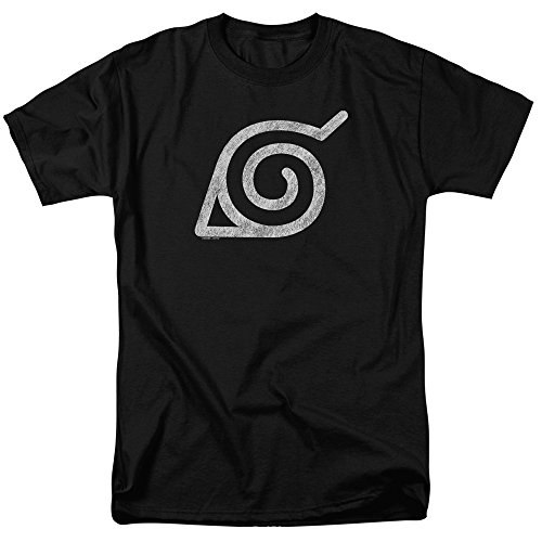 Naruto shippuden distressed leaves symbol adult t-shirt…