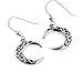Sterling Silver Celtic Knot Crescent Moon Earrings