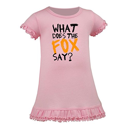 Inktastic - What Does the Fox Say? A-Line Baby Dress 12 Months Baby Pink