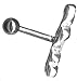 Silver Swirl Cartilage Earring 18g-16g-Left or Right-Steel Cartilage Piercing Barbell-Helix Earring
