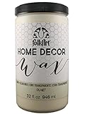 FolkArt 34883 Home Decor Chalk Furniture & Craft Paint in Assorted Colors, 32 ounce, Clear Wax