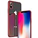iPhone X Case, RANVOO Ultra Thin Clear Case Slim Fit Soft TPU Cover Premium Gel Flexible Bumper [Supports Wireless Charging] for iPhone X/10-Red